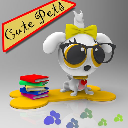 Cute Pets Little Pets Collectable Doggy AGHATA 3D print model 3D model