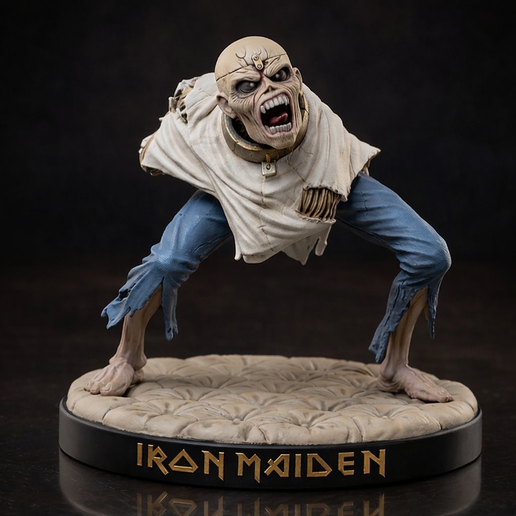 🧠 Eddie Iron Maiden - Articulated Head Statue with Exposed Brain