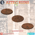 Aztecruins-7.png STL file Aztec Ruins Base Set 3x 60x35mm (Pre-supported)・3D printer design to download