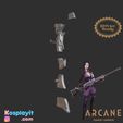 1-18.jpg Caitlyn Arcane Shotgun Gun 3D Model Digital File - League of Legends Cosplay- Caitlyn Cosplay - Caitlyn Arcane Cosplay - Caitlyn Folding Gun