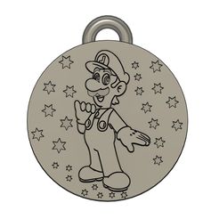 Sans-titre-5.jpg Archivo STL gratis Llavero Luigi・Plan para descargar y imprimir en 3D