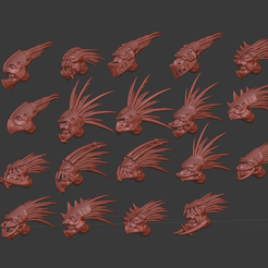 BBSet.png STL-Datei Sports! heads for Cannibal Chickens kostenlos・Design für 3D-Drucker zum herunterladen