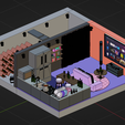 room11.png Living room & Kitchen room isometric