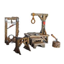 Hangmans-gallows-A-Mystic-Pigeon-Gaming-1.jpg 3D file Gallows Stocks And Guillotine Tabletop Terrain Set・3D printer model to download