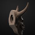 12.jpg Hannya Mask Pendant Magnet 7 Oni Mask Samurai Mask 3D print model