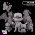 Team-Ash-08.png Ash Ketchum Classic Pokémon Team - STL Bundle