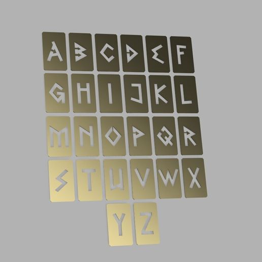 🏛️ Greek Symbol Alphabet Stencil Set A–Z | Hollow Letter Rulers ...