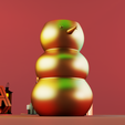 render_D.png Minimal snowman vase