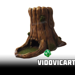 Tree_Dicetower.png Fichier STL Arbre elfe de la tour de dés・Modèle pour impression 3D à télécharger, VidovicArts