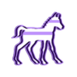 horse2.stl Stencil (set) animals cookie cutter