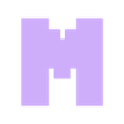 m.STL Minecraft Alphabet Letter