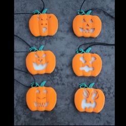 3D_Printing_-_Glowing_Pumpkin_Pendant_-_Face_Options_-_Cropped.jpg STL-Datei Glowing Pumpkin Pendant/Pin kostenlos・3D-Druckvorlage zum Herunterladen