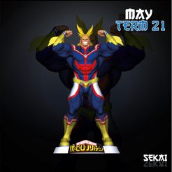 Piezas-All-Might-02.jpg All Might Sculpture - Sekai 3D Models - Tested and Ready for 3D printing