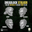 DREADLOCK STALKER FAN ART INSPIRED BY STALKER FROM Gi JOE a |@Rstrn | Testa di Dreadlock Stalker per figure d'azione