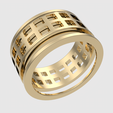 rotating_10.png Rotating Grid Design Ring 3D print