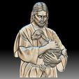 218.jpg Jesus Christ with the lamb - bas-relief for CNC router