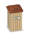 SVR-2.jpg Model Railway - Wooden Litter Bin