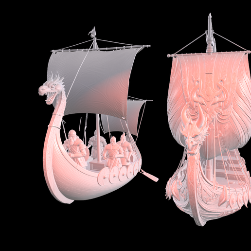 Norse Longship Pack - 2 Printable Ships