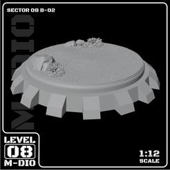 PROMO-BF02_1.jpg Free STL file Diorama M-DIO Base 02 scale 1:12・Template to download and 3D print, LEVEL8-MDIO