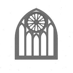 4.png STL file GOTHIC WINDOW Nº5・3D printing model to download