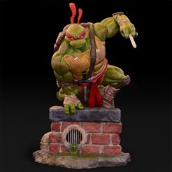 ertew4.jpg Fichier 3D TMNT Raphael Premium Statue à collectionner・Design imprimable en 3D à télécharger