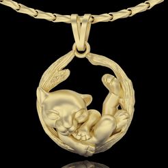 keyshot-jewelry-scene-setup-set-3.10572.jpg STL file Baby tiger pendant・3D printer model to download