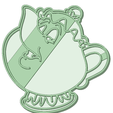 Tetera - copia.png Teapot Beauty and the Beast cookie cutter