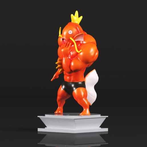 🐉 Muscle Show Series Magikarp pokemon anime juguete・Archivo STL para ...