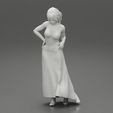 Girl-0019.jpg Fashion portrait of romantic beautiful girl in long dress 3d Print Model