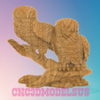 4.png Owls,3D MODEL STL FILE FOR CNC ROUTER LASER & 3D PRINTER