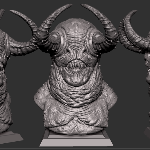 Free STL file Demon Creature Bust 👹 ・3D printing template to download・Cults