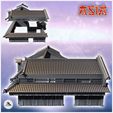 3.jpg Set of two large Asian tiled roofed buildings with two market stalls (4) - Asian Asia Oriental Angkor Ninja Traditionnal RPG Mini
