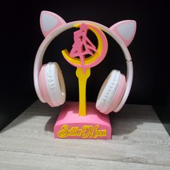 1000032447.jpg Sailor Moon Audio / Gaming Headphone Holder / Holder