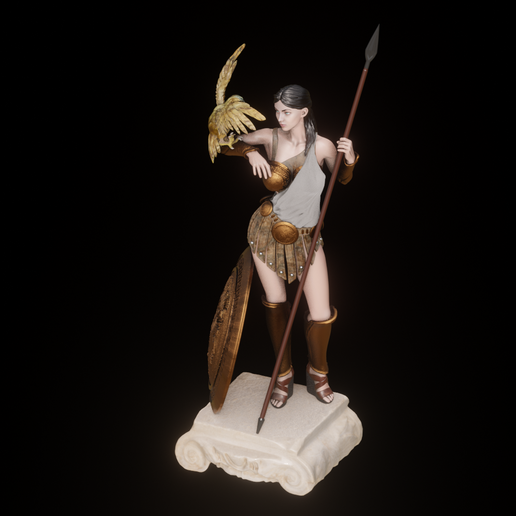 Schermata-2023-11-02-alle-14.44.59.png Athena Greek Goddess - 1to10 statue STL file 3D print model