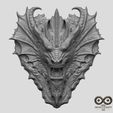 Dragon-Head-Relief-No13-2.jpg Dragon Head Relief No13  STL file for 3d printing or CNC