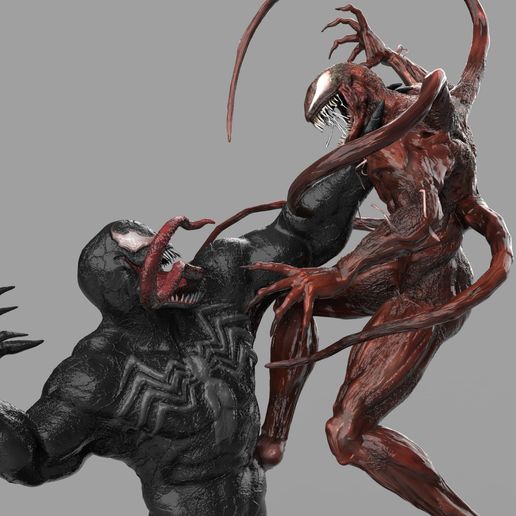VENOM VS CARNAGE SYMBIOTE BATTLE Diorama 3D PRINTING DIORAMA 3D model