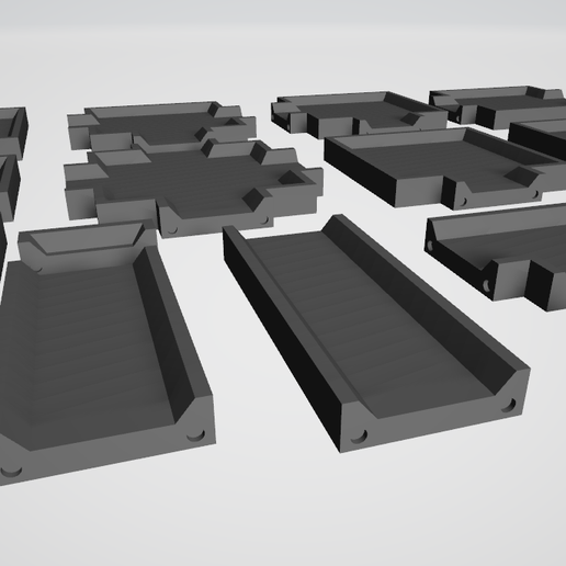 🛰 Simple Modular Tile Set Base・Free STL File for 3D printing・Cults