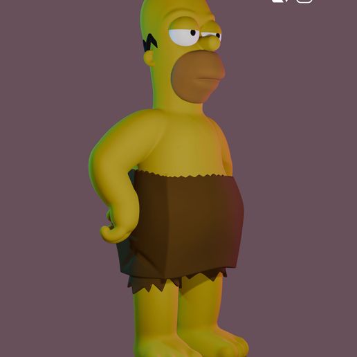 👾 Homero Simpson- He extraviado mis pantalones・Archivo STL para