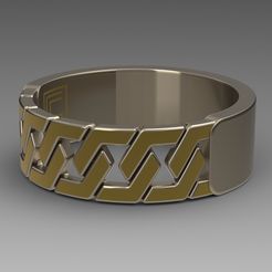 00.jpg Archivo STL anillo de cadena para hombres simple・Objeto imprimible en 3D para descargar