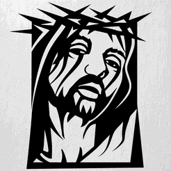 Imagen1-JESUS-ROSTRO.png JESUS CHRIST WALL ART 2D DECORATION