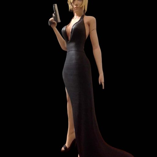 aya brea black dress 🎨 Aya brea parasite Eve fan art・Archivo OBJ para Impresión 3D・Cults