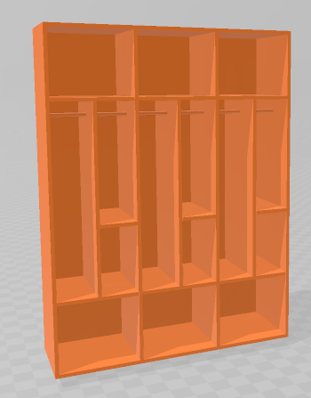 Download STL file locker 3 persons • 3D printing model ・ Cults