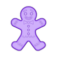 gingerbread_man_lid.stl Plat à bonbons Bonhomme de pain d'épice