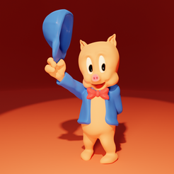 porky-render-1.png STL-Datei Schweinchen kostenlos・Modell zum 3D-Drucken zum herunterladen
