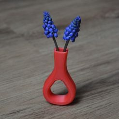 6466ad9751b927cf9669bbb74f5582d2_display_large.jpg Free STL file Vase - Fridge Magnet・3D printer design to download