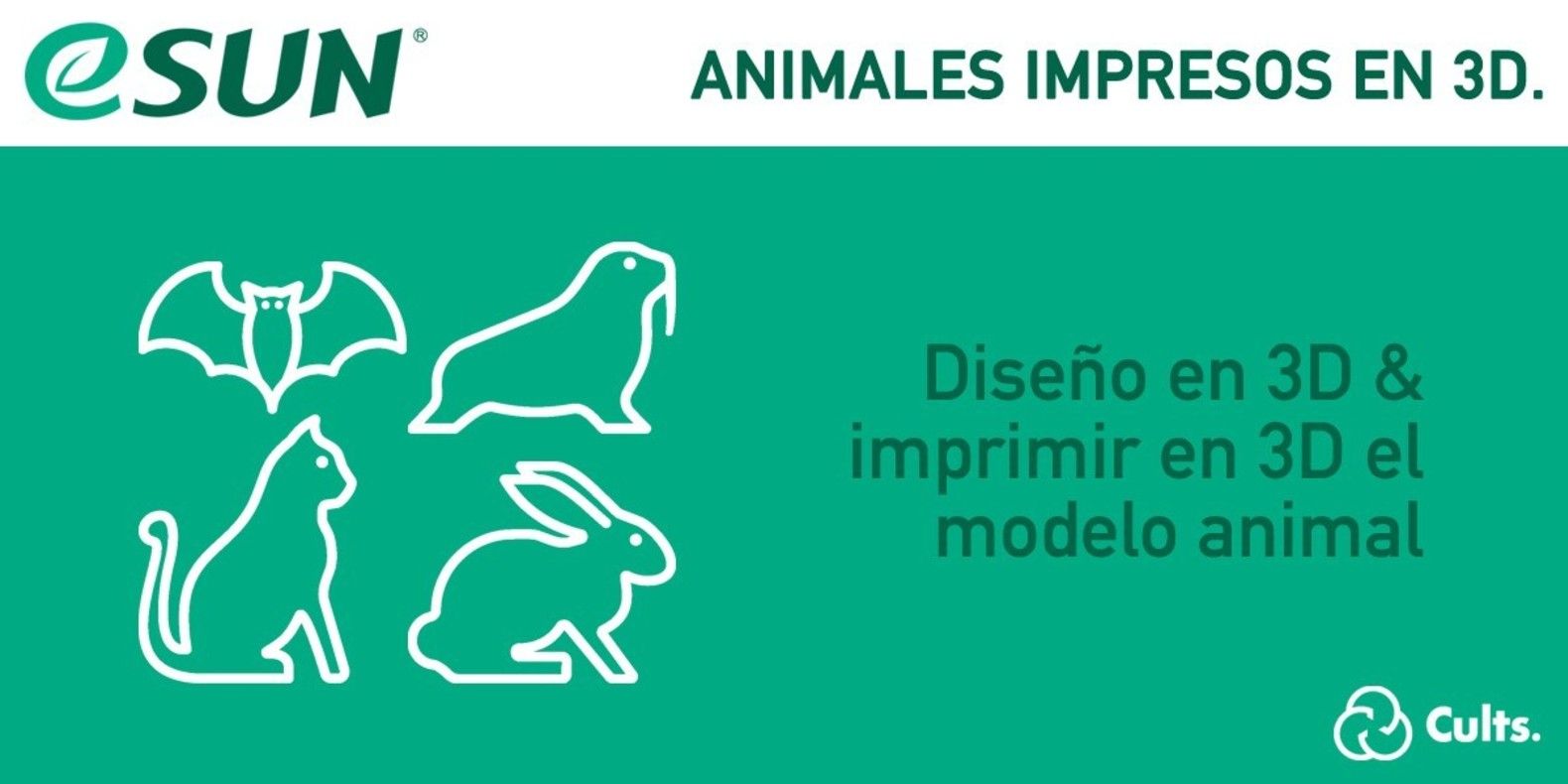 Concurso de impresión 3D con eSun - animales impresos en 3D