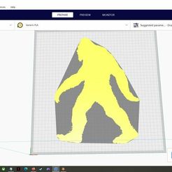 bigfoot1.jpg STL file 2D Silhouette/Stencil Bigfoot・3D print object to download