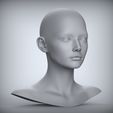 300.21.jpg 12 3D Head Face Female Character Women teenager portrait doll 3D Low-poly 3D model