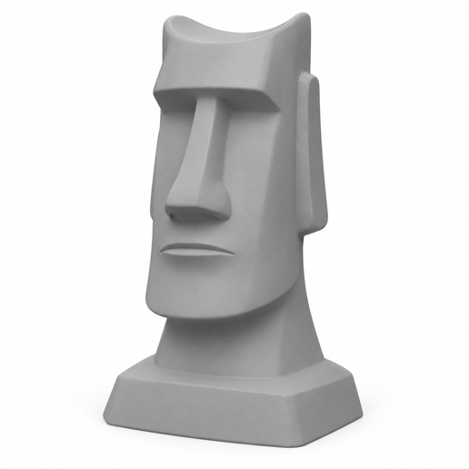 Headphone stand moai easter island head