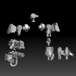Redemptor-1.png STL file Weapons Kit for Redemption Dread Robot・Design to download and 3D print